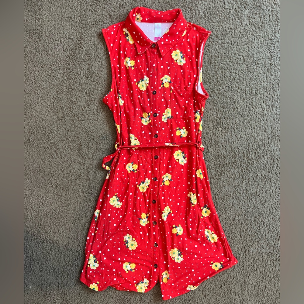 4/$20 Large NOBO Sleeveless collared dress